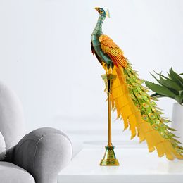Other Toys Cool colorful peacock metal assembling model 3D puzzle diy handmade creative adult toy gift 230313