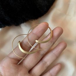 Hoop Earrings 2023 Simple Big Round Circle Korean Plated Gold Ring Earring Jewellery Accessories For Women Wholesale