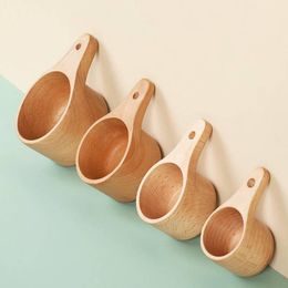 50Pcs/Lot 4 Size Baking Spoon Beech Small Cup Coffee Bean Measuring Spoon