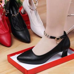 Dress Shoes Women Cute Sweet Black Patent Leather Buckle Strap Hgih Quality Pumps Lady Fashion Blue High Heel For Sexy Party E17b