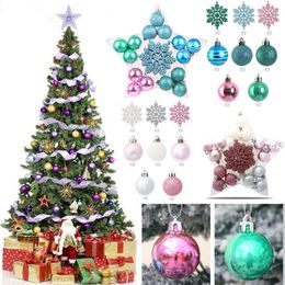 Decorações de Natal Decoração de árvore Balas Bolas Snowflake Natal Pingentes penduram ornamentos de festa no casamento