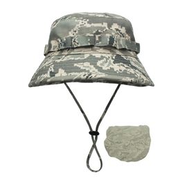 Wide Brim Hats Bucket Hats Outfly Digital Camouflage Army Hat Outdoor Camping Men Short Brim Hat Wholesale Sunscreen Bionic Jungle Hat Bucket Hat 230314