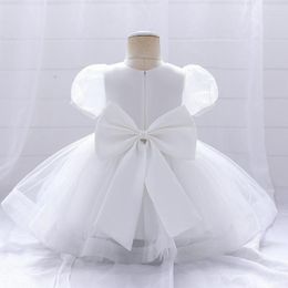 Girl Dresses 0-24M White Baby Dress Princess Party Frock Christening For Year Clothes 1 Birthday Wedding