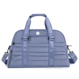 Lu Duffel Bag Yoga Handbag Gym Fiess Wrinkle Travel Outdoor Sports Lululy Lemenly Shoulder Bags 6 Color Large Capacity LL7745