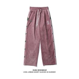 Men's Pants American Retro Plus Corduroy Pants Hip Hop Loose Wide Leg Straight Casual for Men and Women Joggers Sweatpants 230313