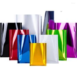 Gift Wrap 100Pcs 5x7CM Aluminium Foil Open Top Packaging Bags Vacuum Heat Seal Mylar Flat Storage For Dry Flower Tea