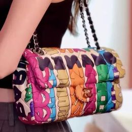 Fashion Rainbow Designer Chain Bag Design Luxurys Shoulder Bag Whit ChXXXL Letters Leather Classic Fashionable Lady Womens Bags