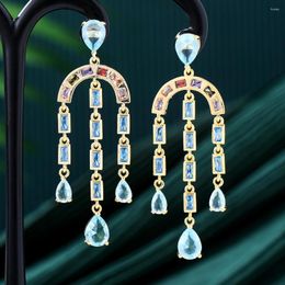 Dangle Earrings Missvikki Sweet Luxury Trendy Tassel Bohemia Long Pendant Earring Women Sexy Girls Jewellery Fashion Bridal Gift