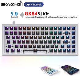 GK84 GK84S Custom DIY Mechanical Keyboard KIT Gaming Accessories Optical Kailh BOX Switches Hot-Swap Wireless Bluetooth