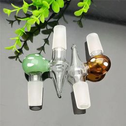 Colourful mushroom bubble head Wholesale Glass bongs Oil Burner Glass Water Pipes Oil Rigs Smoking