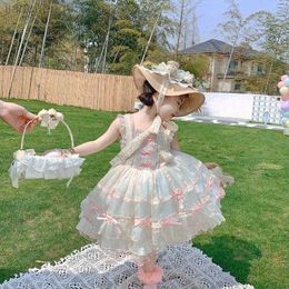 Girl's Dresses Girls Spanish Clothes Summer Children Lolita Princess Ball Gowns For Baby Girl Birthday Party Lace Dresses Infant Vestidos W0314