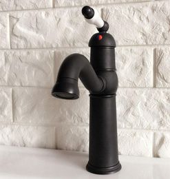 Kitchen Faucets Swivel Spout Water Tap Oil Rubbed Black Bronze Single Handle Hole Sink & Bathroom Faucet Basin Mixer Anf368