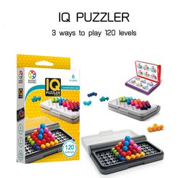 Other Toys 120 Challenges IQ 3D Puzzle Classic Pyramid Plate Pearl Logical Mind Game For Children Beads Educational Gifts 230313