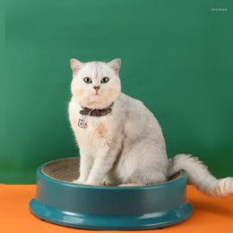 Cat Beds Round Compass Toy Scratcher Furniture Protector Corrugated Claw Board Non-Slip Kitten Bed Sofa Nail Guard