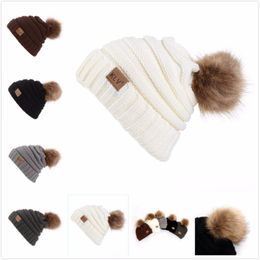 Ball Caps Warm Women Men Wool Baggy Winter Crochet Knit Hat Ski Slouchy Baseball CapsBall