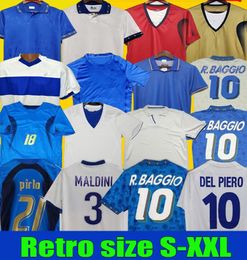 1982 1986 Italia Retro maglie da calcio 1990 1996 1998 2000 1994 Maldini Baggio Donadoni Schillaci Totti Del Piero 2006 Italia HOME Pirlo Inzaghi buffon magliette da calcio