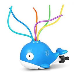 Watering Equipments Children Bath Toys Water Spray Whale Sprinkler Toy With Wiggle Tubes Outdoor Play Backyard Lawn Toddlers Boys Girls