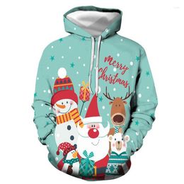 Men's Hoodies 2023 Hoodie Men Christmas Fashion 3D Harajuku Coat Autumn Thicken Women Hooded Sweatshirt Hip Hop Tops Velvet