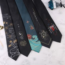 Neck Ties Anime Cosplay Ties Men Uniform Accessories Harajuku Women Christmas Gift Halloween Costume Necktie Prop 230314