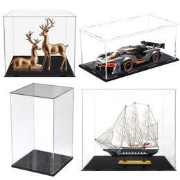 Decorative Objects Figurines 75 Size Display Case for Collectibles Assemble Clear Acrylic Box Protection Showcase Action Figures Organising Toys 230314