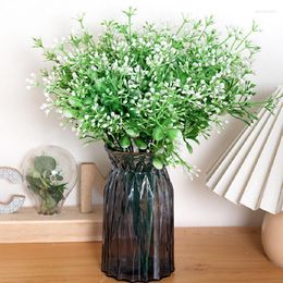 Decorative Flowers Green Artificial Plant Milanese Grass Gypsophila Immortal Home Living Room Potted Balcony Plastic Decoration