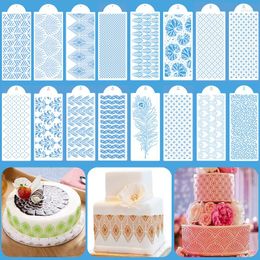 Baking Moulds DIY Cake Stencil Leaf Shape Pattern Wedding Decorating Lace Fondant Boder Stencils Template Drawing Mould Pastry Tools