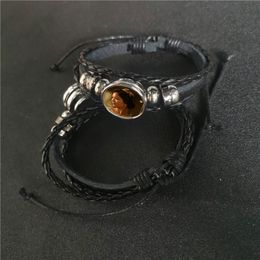 sublimation blank bracelets chain fashion women black rope bracelet hot transfer printing button Jewellery consumables factory price