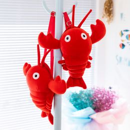 Creative New Plush Backpacks Crayfish Plush Toy Shoulder Bag Cute Girl Cartoon Messenger Bag