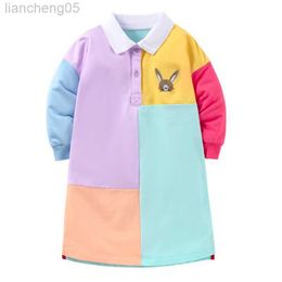 Girl's Dresses Jumping Metres New Arrival Girls Polo Dresses Autumn Spring Children's Colourful Toddler Kids Come Long Sleeve Clothing W0314