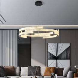 Modern pendant lights living room chandelier creative personality simple designer restaurant main lamp high-end sense ring lamps 2023
