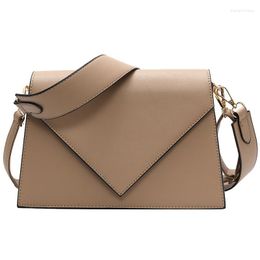 Evening Bags High Quality Leather For Women Large Flip Hasp Square Purses And Handbags Wide Shoulder Strap Casual Messenger
