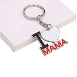 Sublimation Keychain Mother's day Gift Pendant Thermal Transfer Keychains Blank Metal Customise Gift A02