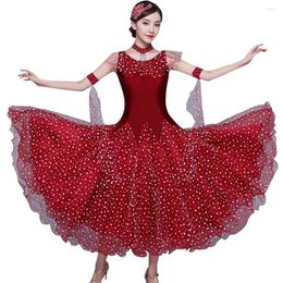 Stage Wear 2023 Waltz Tango Dancing Dress Women Performance Modern Dance Costumes 3 Colour Ballroom Dresses