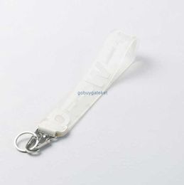 Key Rings Luxury Fashion Chains Clear Rubber s Ring White Men Women Canvas Chain Embroidery Letters Pendant Belt 3.5x25cmDOT9UDMT