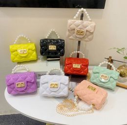 2023 baby pearl handbag fashion children chain princess bags girls crossbody purse factory supply