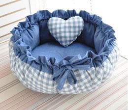 kennels pens Princess Style Sweety Pet Dog Bed Cat House Cushion Kennel Pens Sofa With Pillow Warm Sleeping Bag Arrival 1PC 230313