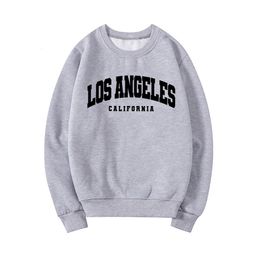 Womens Hoodies Sweatshirts Los Angeles California Sweatshirt Vintage LA Crewneck Unisex Graphic Hoodie Long Sleeve Casual Tops Pullovers Jumper 230314