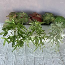 Decorative Flowers Artificial Begonia Pteridophyta Green Plants Wedding Pography Flower Art Home Living Room Garden Simulation Plant Leaf