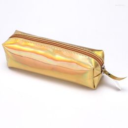 Cosmetic Bags 1PC Laser Colourful Tide Pencil Case Fresh And Artistic Men's Women's Bag Storage Stationery