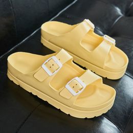 GAI Arrival Thick Sole Sandals Breathable Comfort Beach Casual Shoes Double Belt Adjustable Flat Slippers Jelly Shoe Mujer 230314 GAI