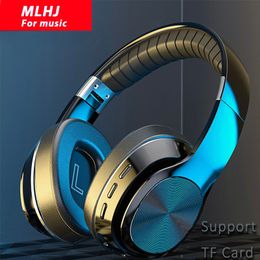 Headsets HiFi Wireless Headphones Bluetooth Foldable Headset Support TF CardFM Radio Stereo Headset With Mic Deep Bass 230314