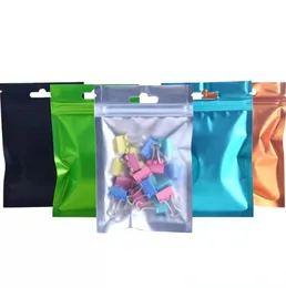 Wholesale transluent and Colour packaging zip lock package bag with hanger hole plastic mylar clear on front Colour pouch bags various sizes