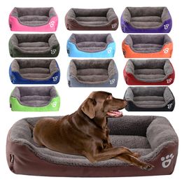 kennels pens Winter Warm Large Dog Sofa Bed Kneel Cat Mats House Cushion Pet Sleeping Beds Mat for and Small 230314