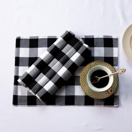 Table Mats Decorations Linen Cotton Washable Placemats Home Dining Mat Antislip 45x30cm Kitchen Accessories Cup Wine Pad