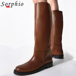 Boots Women Female For Autumn Winter Fashion Brand High Quality Knee Chunky Heel Comfy Shoes Woman 2024 38809 50769 16220 66365