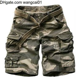 wangcai01 Men's Shorts 2020 Summer Army Military Camouflage Shorts Men With Belts Casual Camo Knee-ngth Mens Cargo Short trousers bermudas hombre 0314H23