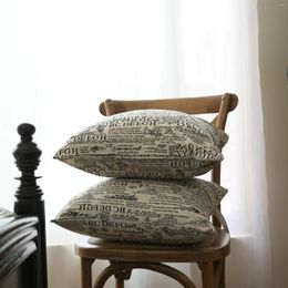 Pillow Letters Plaid Floral Cover 45x45/60x60cm Printed Cotton Linen Case Nordic Simple Throw For Sofa Decorative