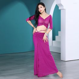 Stage Wear Belly Dance Practise Clothes Female Suit Autumn Oriental Beginner Sexy Long Skirt With Leggings