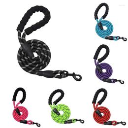 Dog Collars 1.5M Nylon Reflective Leashes Traction Rope Durable Puppy Walking Leads Adjusted Flexibly Pet Supplies Tracking Leash