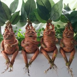 Decorative Objects Figurines Mandrake Grass Resin Statue Landscape Ornament Art Figurine Crafts for Outdoor Garden Courtyard Living Room Bedroom Gift 230314